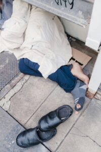Man sleeping on the street